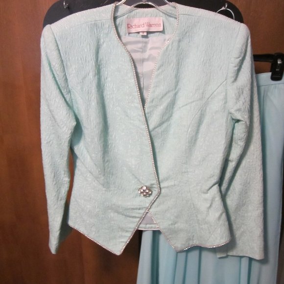 Vintage Richard Warren Silk Skirt Set - Picture 3 of 10